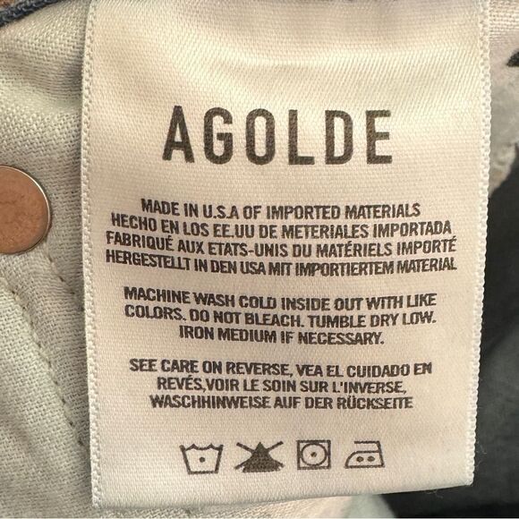 AGOLDE 90’s Mid Rise Loose Fit Fall Out Blue Women’s Size 25 Style A069C-811 - Picture 11 of 11